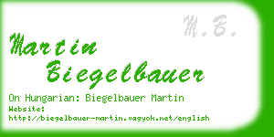 martin biegelbauer business card